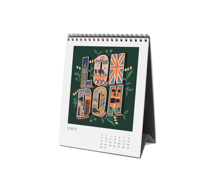 Rifle Paper Co. Calendars 2025 Greetings from Around the World Desk Calendar