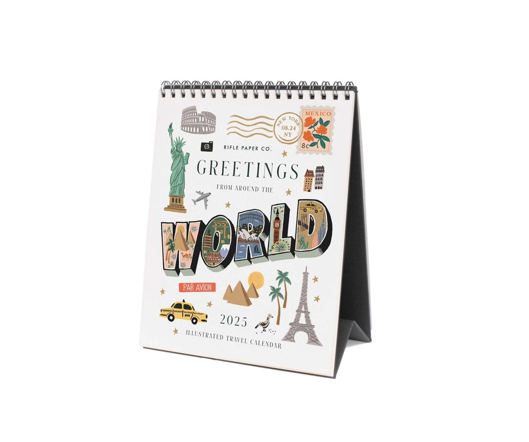 Rifle Paper Co. Calendars 2025 Greetings from Around the World Desk Calendar