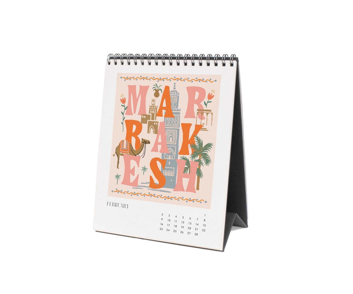 Rifle Paper Co. Calendars 2025 Greetings from Around the World Desk Calendar