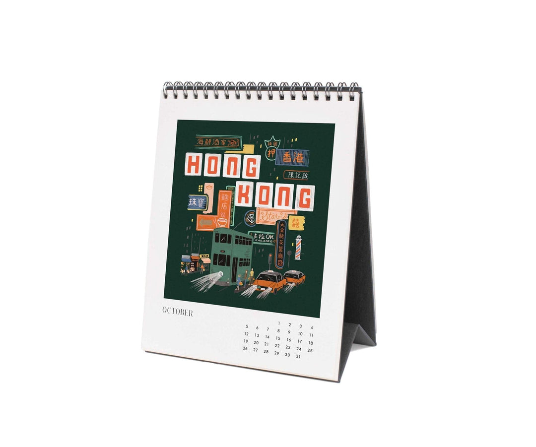 Rifle Paper Co. Calendars 2025 Greetings from Around the World Desk Calendar