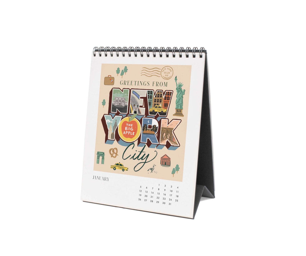 Rifle Paper Co. Calendars 2025 Greetings from Around the World Desk Calendar