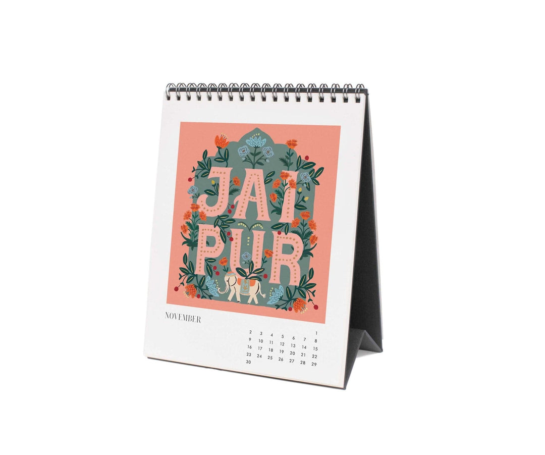 Rifle Paper Co. Calendars 2025 Greetings from Around the World Desk Calendar