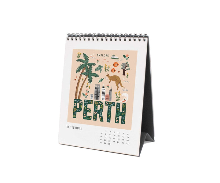 Rifle Paper Co. Calendars 2025 Greetings from Around the World Desk Calendar