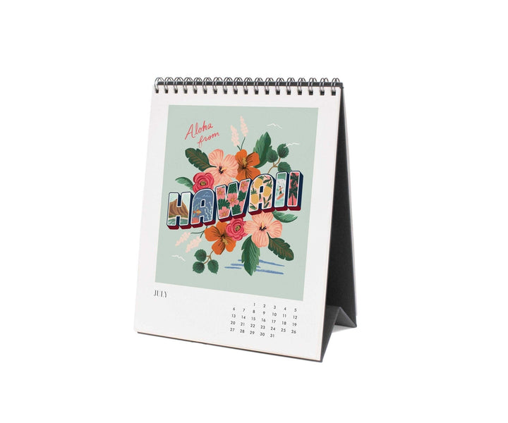 Rifle Paper Co. Calendars 2025 Greetings from Around the World Desk Calendar