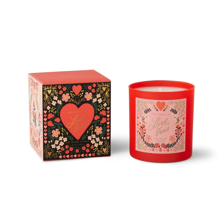 Rifle Paper Co. Candle Love, Paris 9 oz Glass Candle