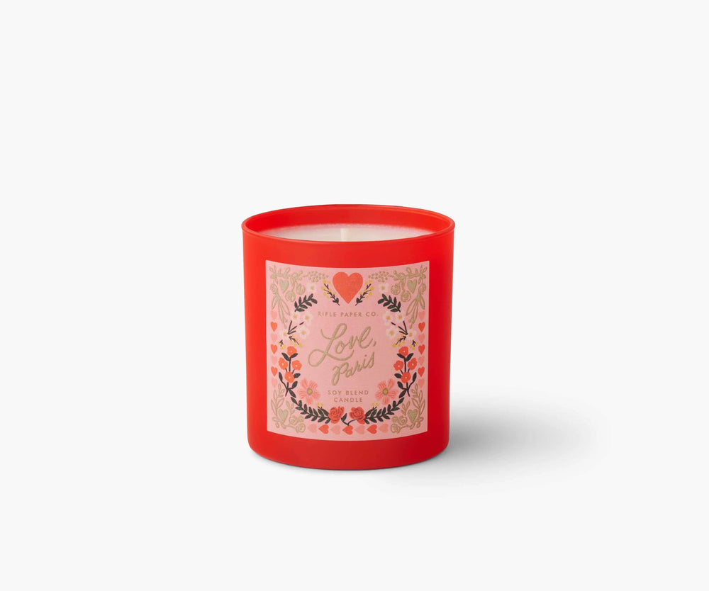 Rifle Paper Co. Candle Love, Paris 9 oz Glass Candle