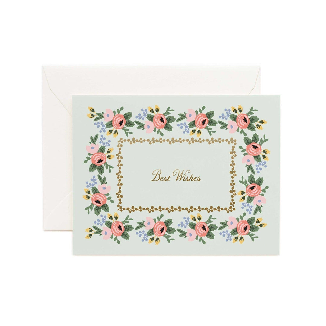 Rifle Paper Co. Card Rosa Best Wishes Card