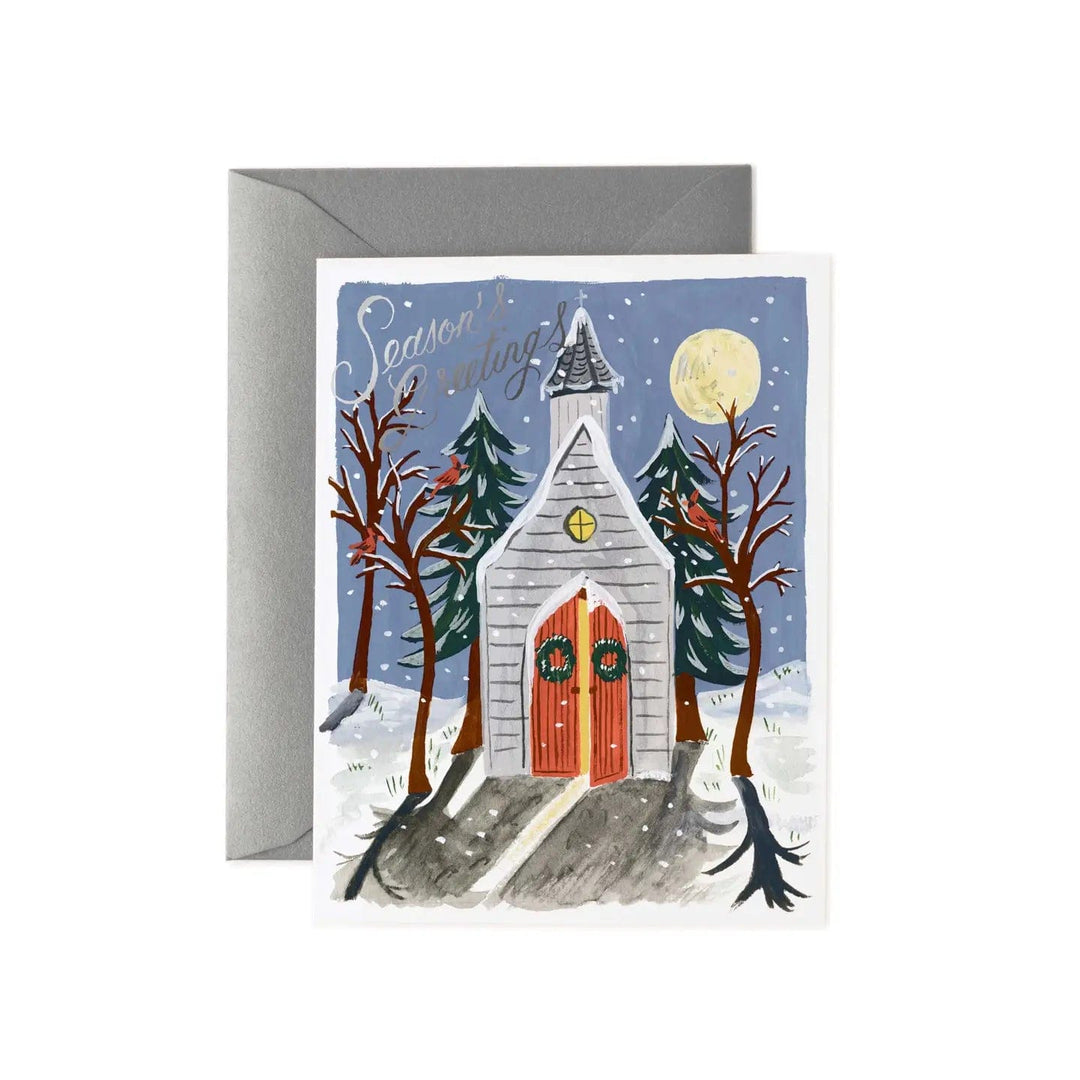 Rifle Paper Co. Card Winter Chapel Greetings Card