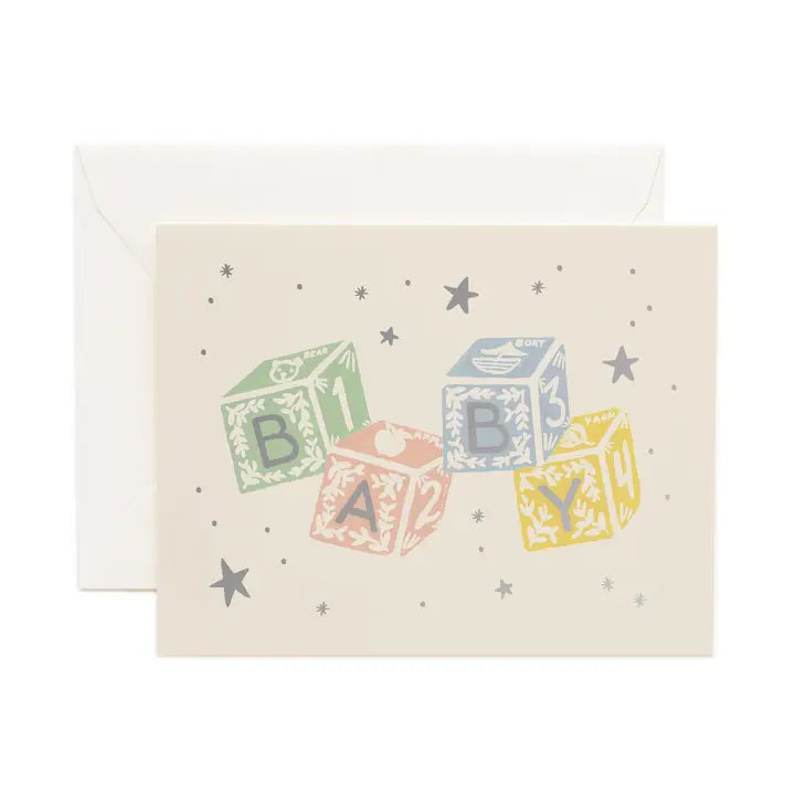 Rifle Paper Co. Cards Classic Baby Blocks Card