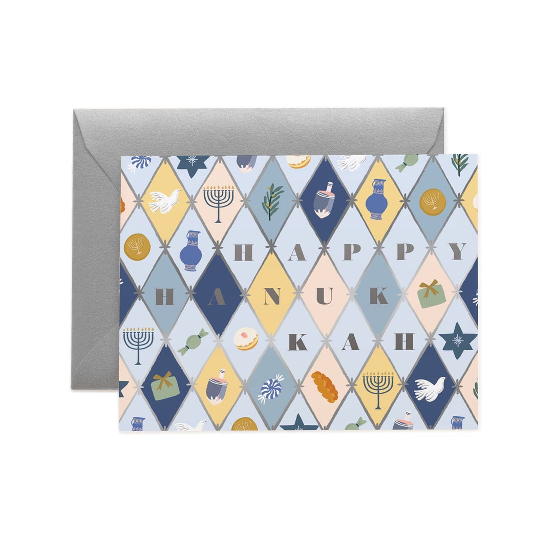Rifle Paper Co. Cards Hanukkah Argyle Card