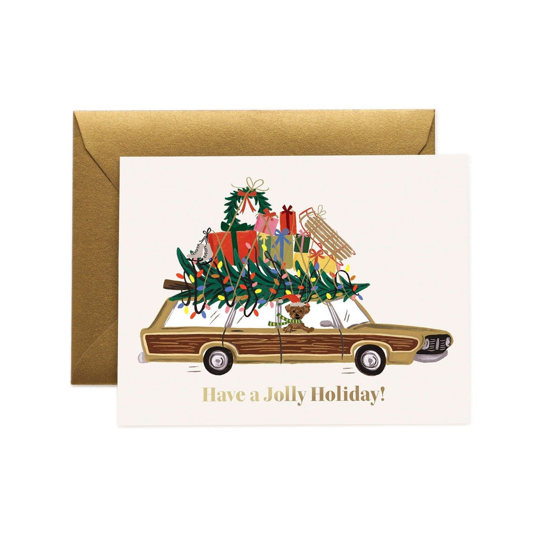 Rifle Paper Co. Cards Jolly Holiday Wagon Card