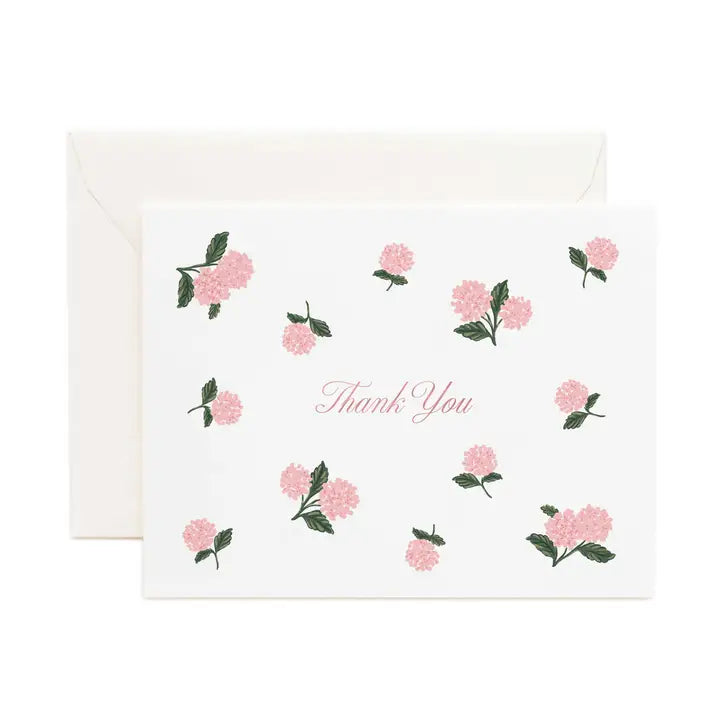 Rifle Paper Co. Cards Pink Hydrangea Thank You Card