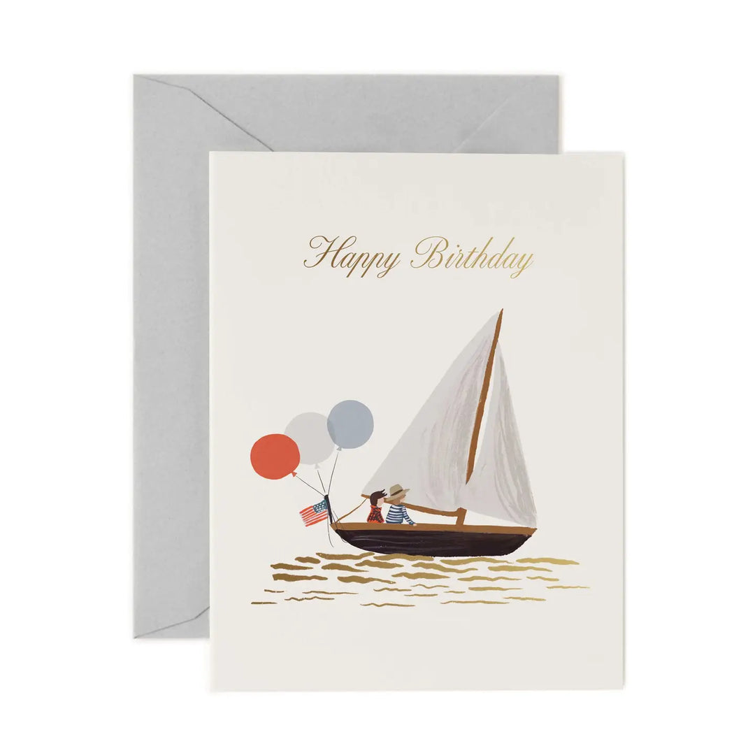 Rifle Paper Co. Cards Sailboat Birthday Card