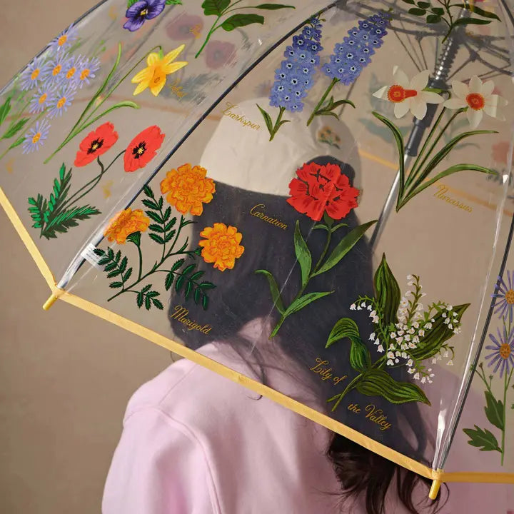 Rifle Paper Co. Fashion Garden Study Clear Umbrella