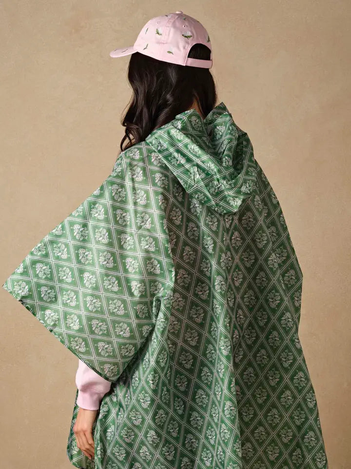 Rifle Paper Co. Fashion Rose Study Packable Rain Poncho