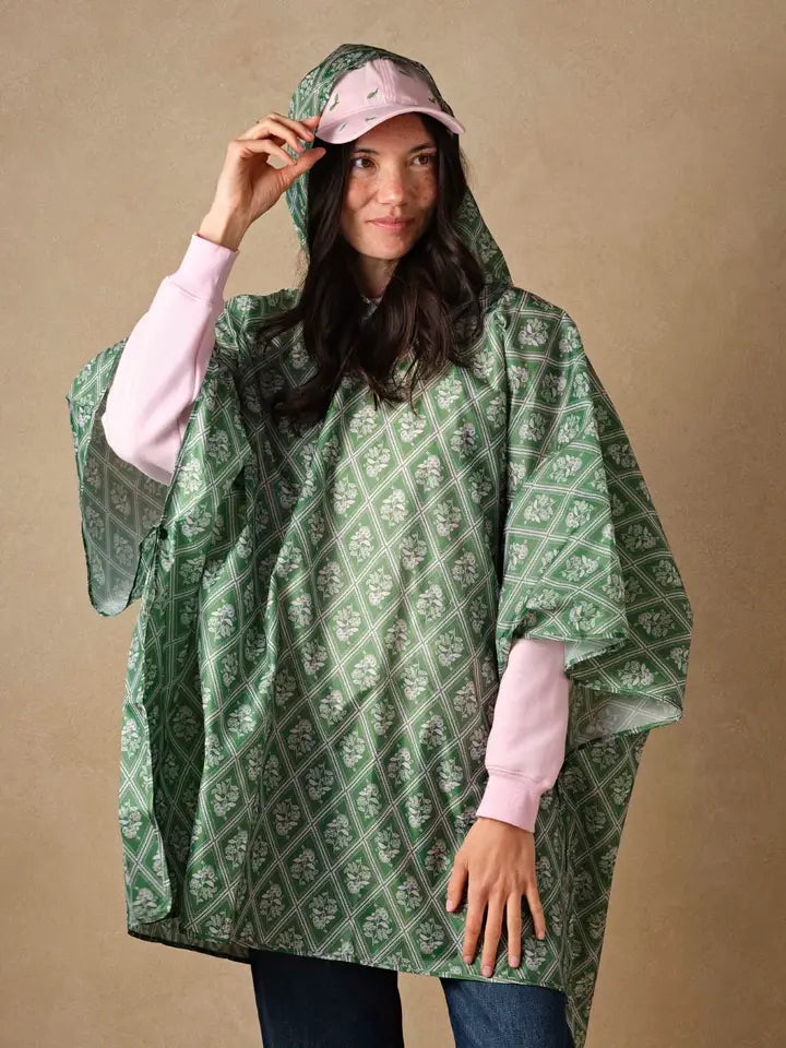 Rifle Paper Co. Fashion Rose Study Packable Rain Poncho