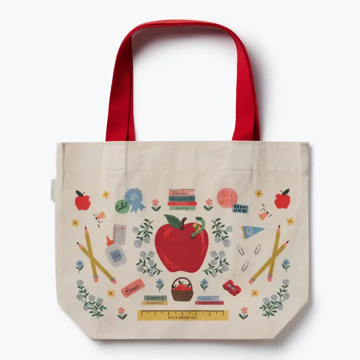 Rifle Paper Co. Fashion Schoolhouse East West Canvas Tote Bag