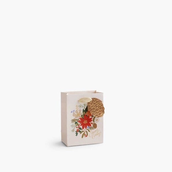 Rifle Paper Co. Gift Bag Small Holiday Bouquet Gift Bag