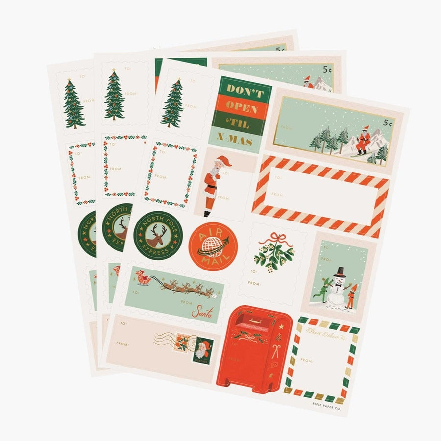 Rifle Paper Co. Gift Tags Santa's Workshop Stickers & Labels