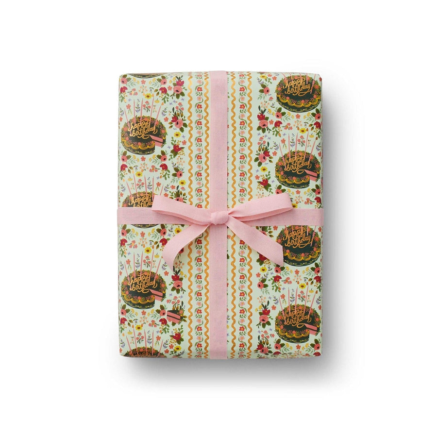 Rifle Paper Co. Gift Wrap Floral Cake Continuous Roll Wrapping Paper