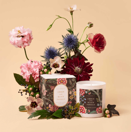 Rifle Paper Co. Gifts Amber & Black Vanilla 9 oz Glass Candle