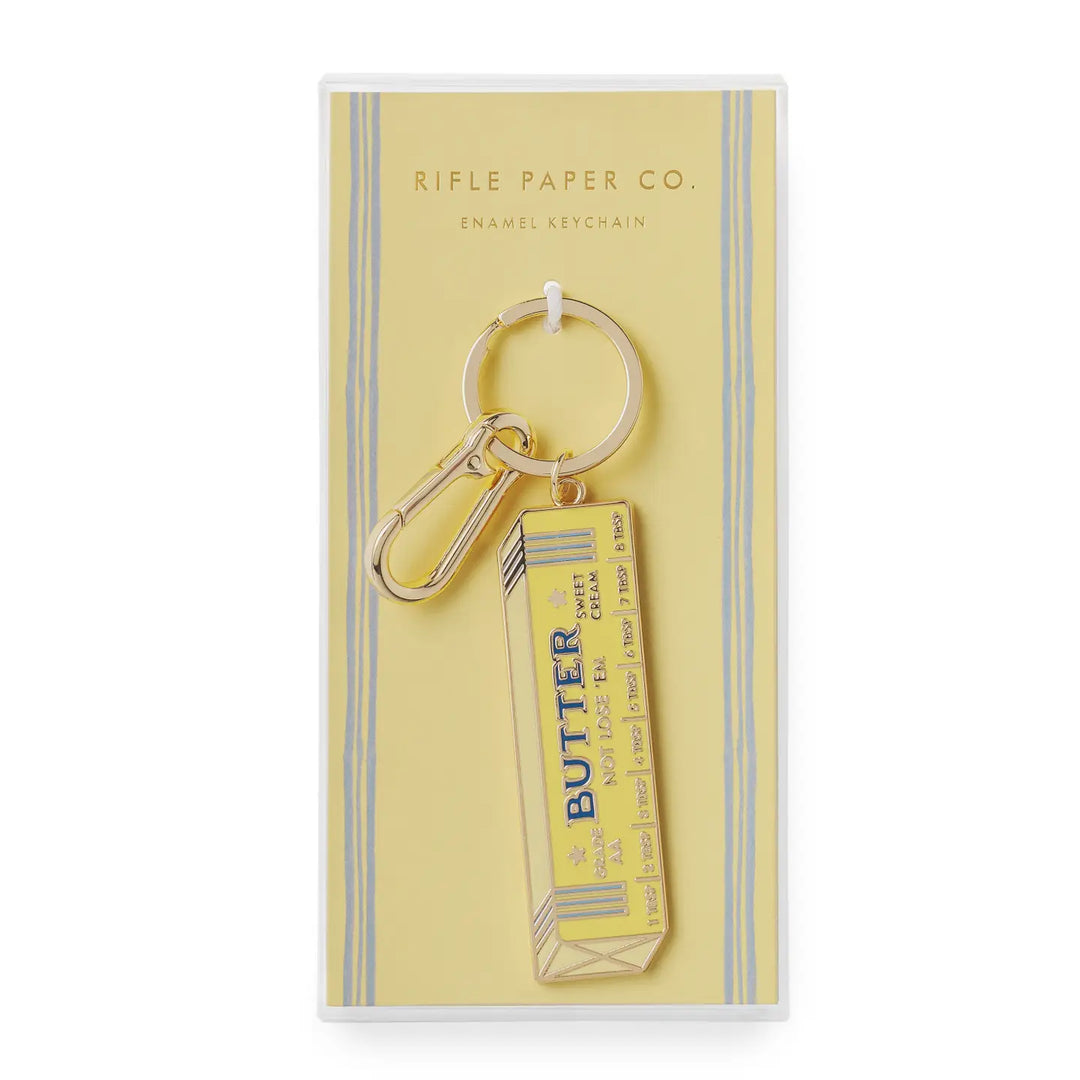 Rifle Paper Co. Gifts Butter Not Lose 'Em Enamel Keychain