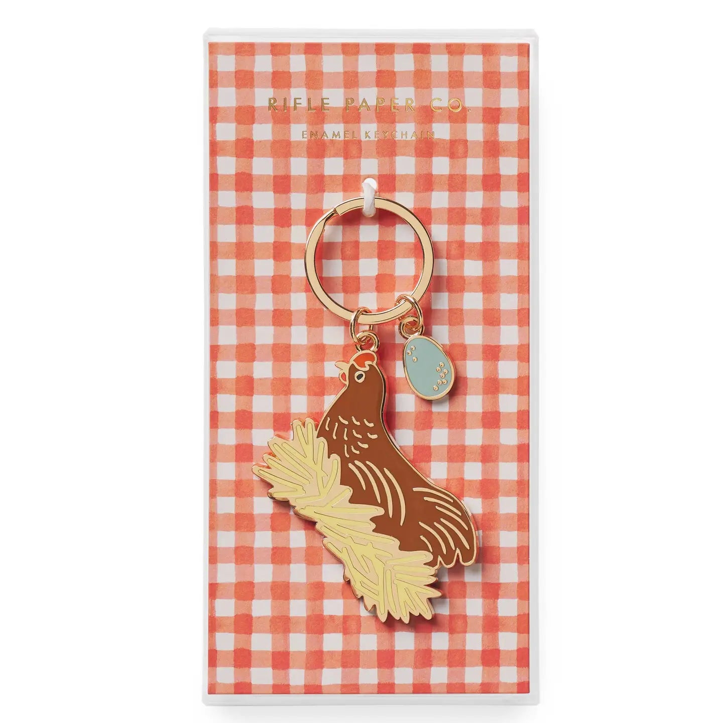 Rifle Paper Co. Gifts Chicken Enamel Keychain