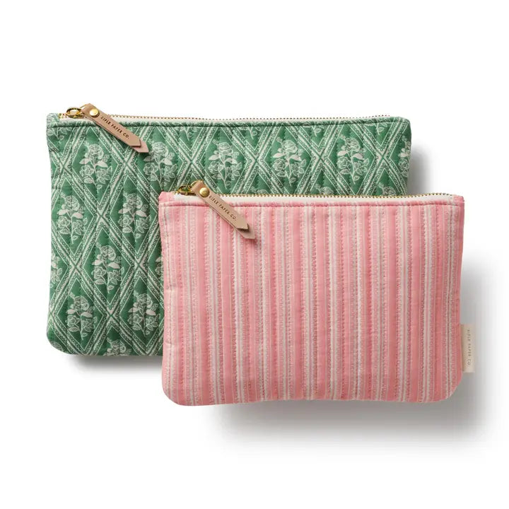 Rifle Paper Co. Gifts Rose Study Quilted Pouch Set