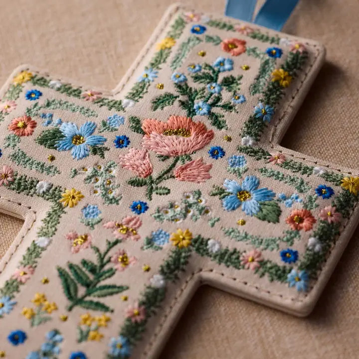 Rifle Paper Co. Gifts Rosette Embroidered Easter Cross