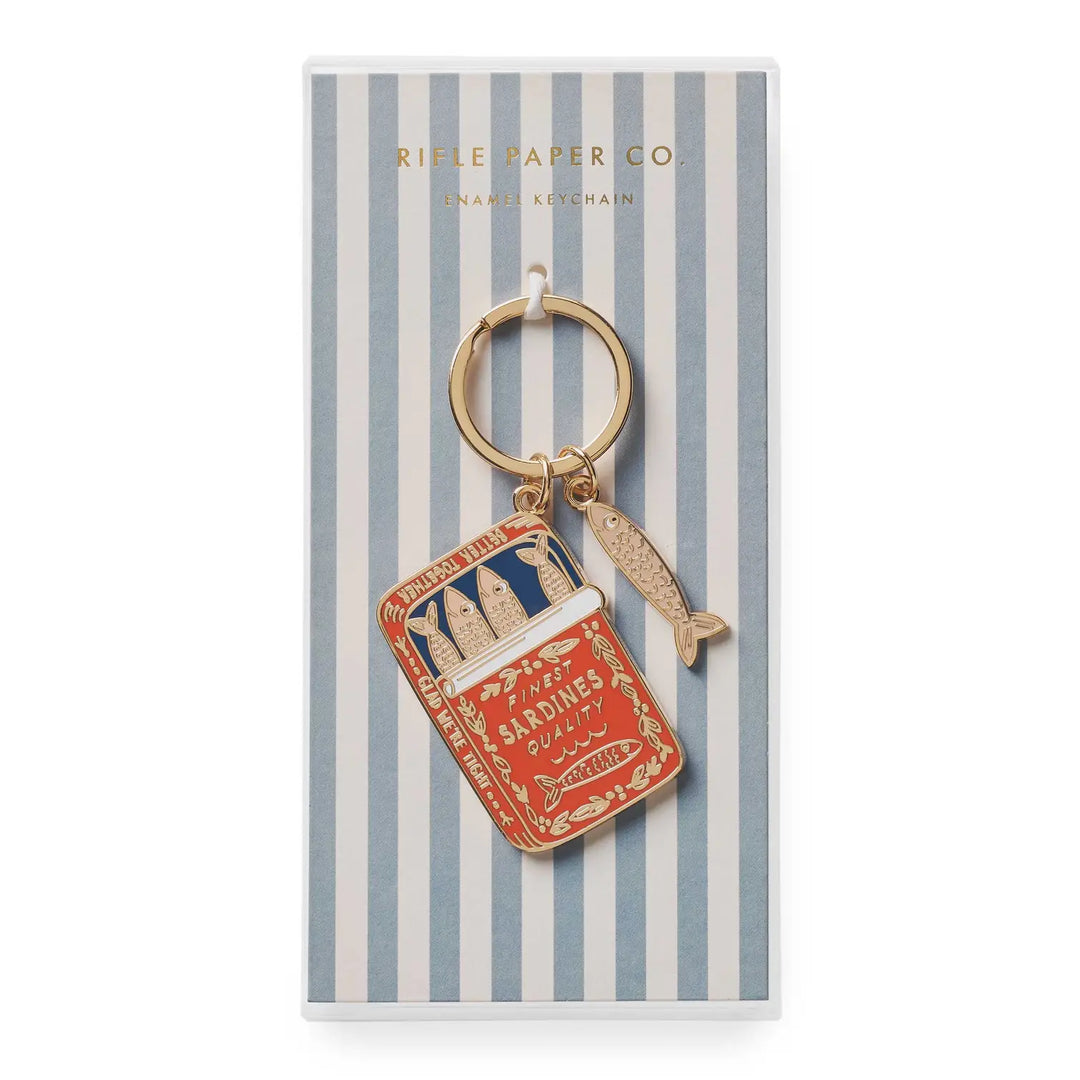 Rifle Paper Co. Gifts Sardines Enamel Keychain