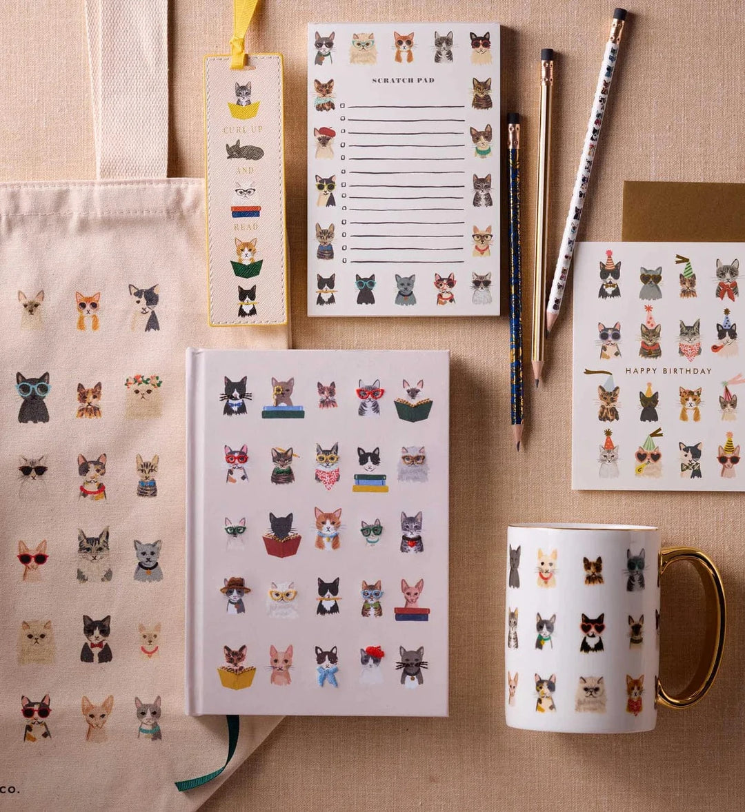 Rifle Paper Co. Gifts Studious Cats Bookmark