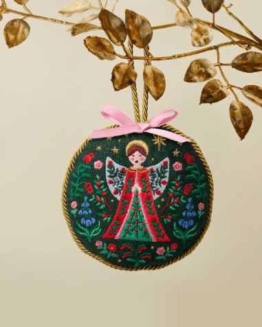 Rifle Paper Co. Holiday Angel Embroidered Ornament