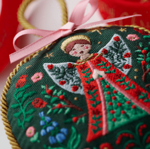 Rifle Paper Co. Holiday Angel Embroidered Ornament