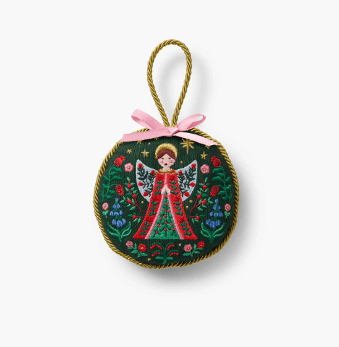 Rifle Paper Co. Holiday Angel Embroidered Ornament