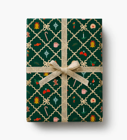 Rifle Paper Co. Holiday Christmas Argyle Continuous Wrapping Roll