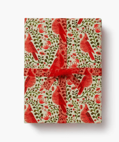 Rifle Paper Co. Holiday Christmas Cardinals Continuous Wrapping Roll