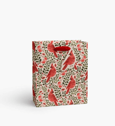 Rifle Paper Co. Holiday Christmas Cardinals Gift Bag - Medium