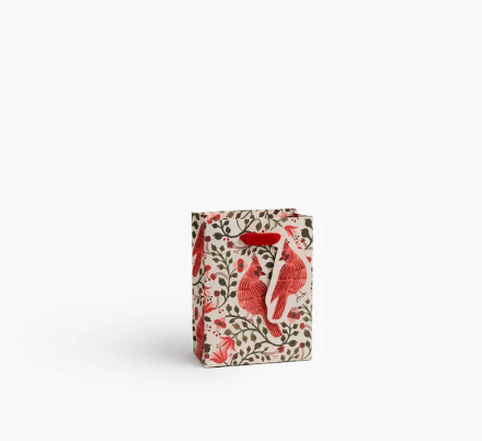 Rifle Paper Co. Holiday Christmas Cardinals Gift Bag - Small