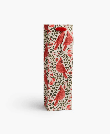 Rifle Paper Co. Holiday Christmas Cardinals Gift Bag - Wine