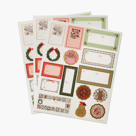 Rifle Paper Co. Holiday Christmastide Holiday Gift Stickers