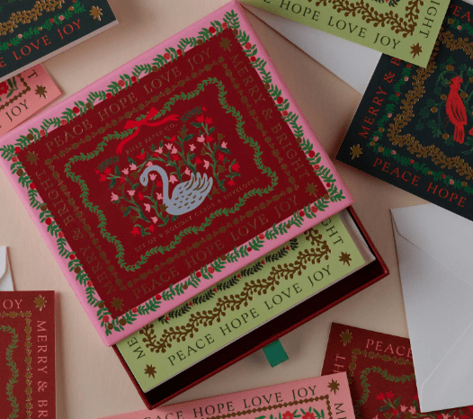 Rifle Paper Co. Holiday Christmastide Keepsake Card Box