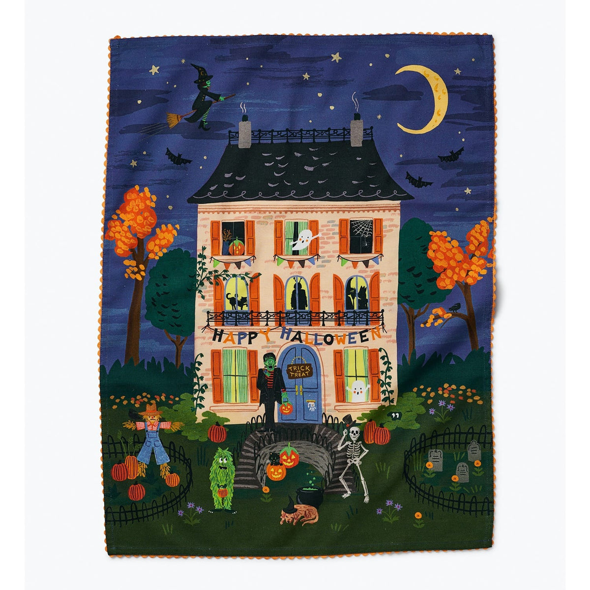 Rifle Paper Co. Holiday Haunted House Tea Towel