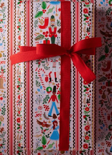 Rifle Paper Co. Holiday Holly Jolly Nutcracker Continuous Wrapping Roll