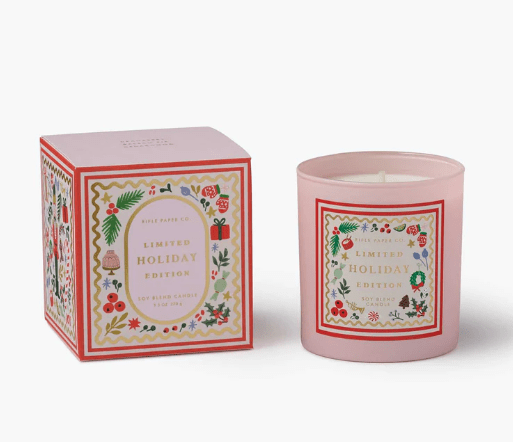 Rifle Paper Co. Holiday Holly Jolly Nutcracker Holiday 9oz Glass Candle