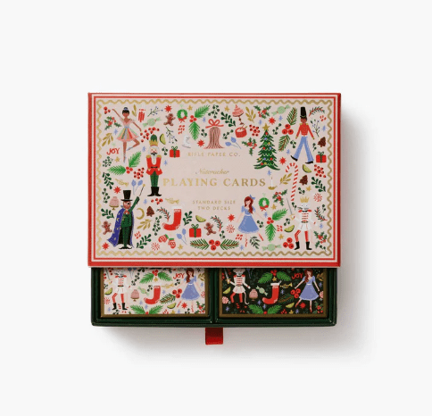 Rifle Paper Co. Holiday Holly Jolly Nutcracker Playing Card  Set