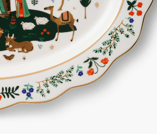 Rifle Paper Co. Holiday Large Nativity Porcelain Serving Platter