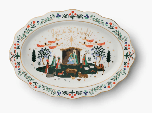 Rifle Paper Co. Holiday Large Nativity Porcelain Serving Platter
