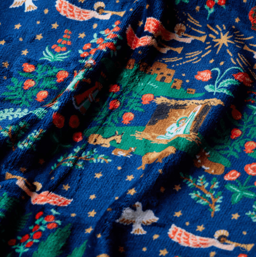 Rifle Paper Co. Holiday Nativity Fleece Blanket