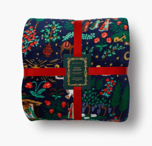 Rifle Paper Co. Holiday Nativity Fleece Blanket