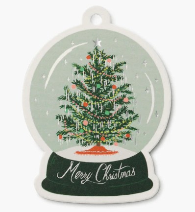 Rifle Paper Co. Holiday Snow Globe Gift Tags - Pack of 8